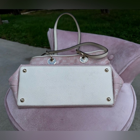 Gucci Pink and Cream Zip Tote - Picture 5 of 10